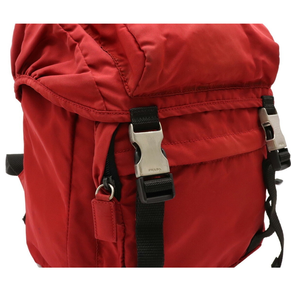 Prada Backpack Nylon Daypack Red - image 8